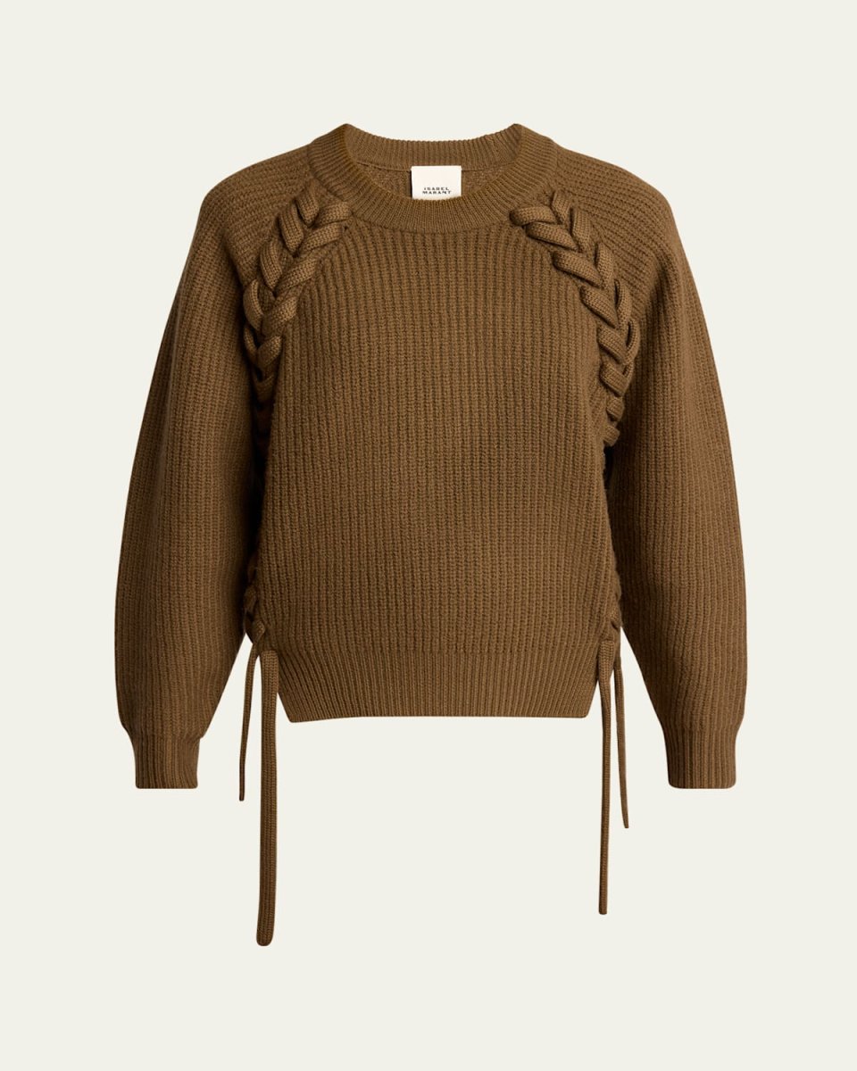 Noelia Laced Rib Crewneck Sweater